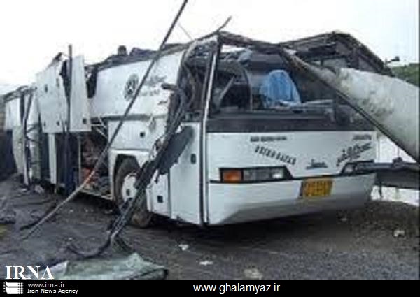 انحراف اتوبوس در جاده درگز مشهد